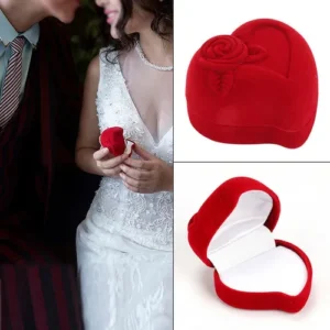 Caja de Regalo Corazón con Rosa + Cofre para Joyería