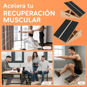 Tabla de Estiramiento Inclinada Madera Pino 5 Niveles