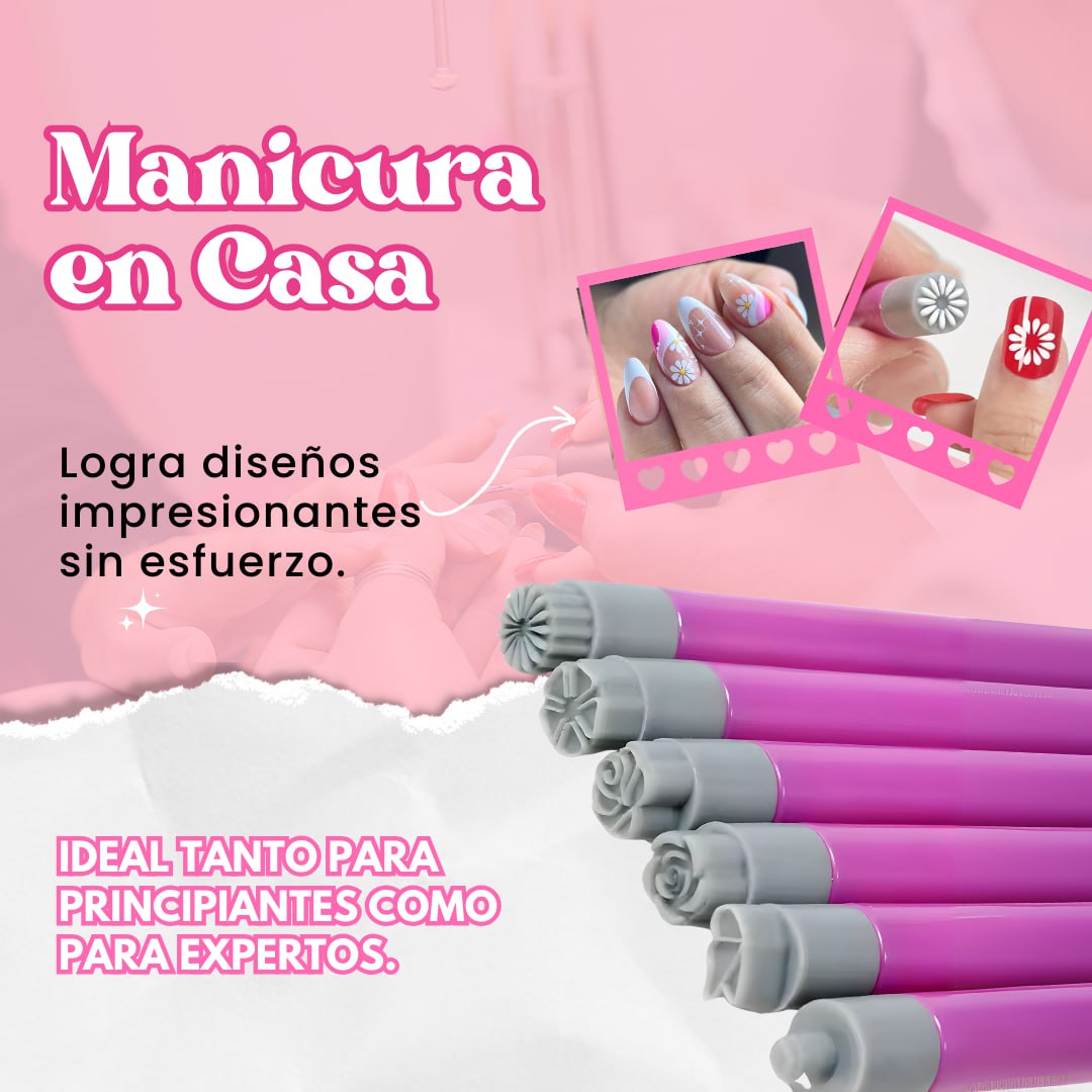 Set Pincel para Uñas X6 Profesional